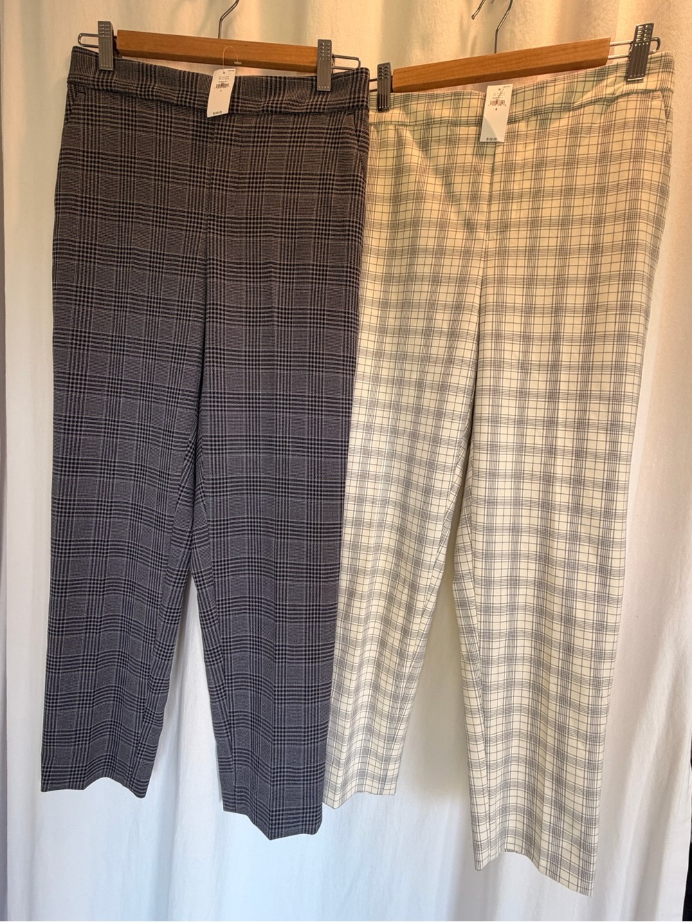 NWT J Crew Plaid Straight-Leg Women’s Pants - 2 pairs